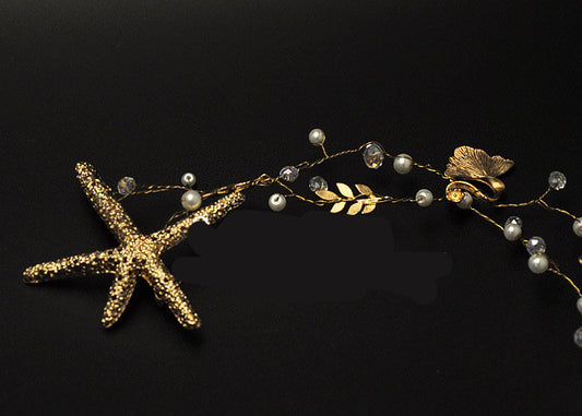 Handmade Starfish Hair Accessories Bridal Dress Accessories Handmade Bridal Headwear