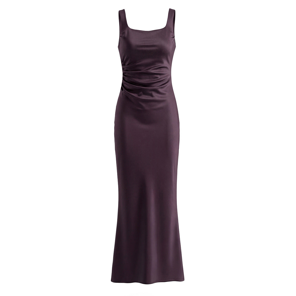 Double Shoulder Strap Tied Fish Tail Dress