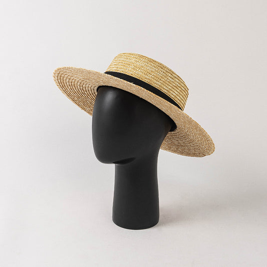 Fashionable Retro Leather Straw Hat
