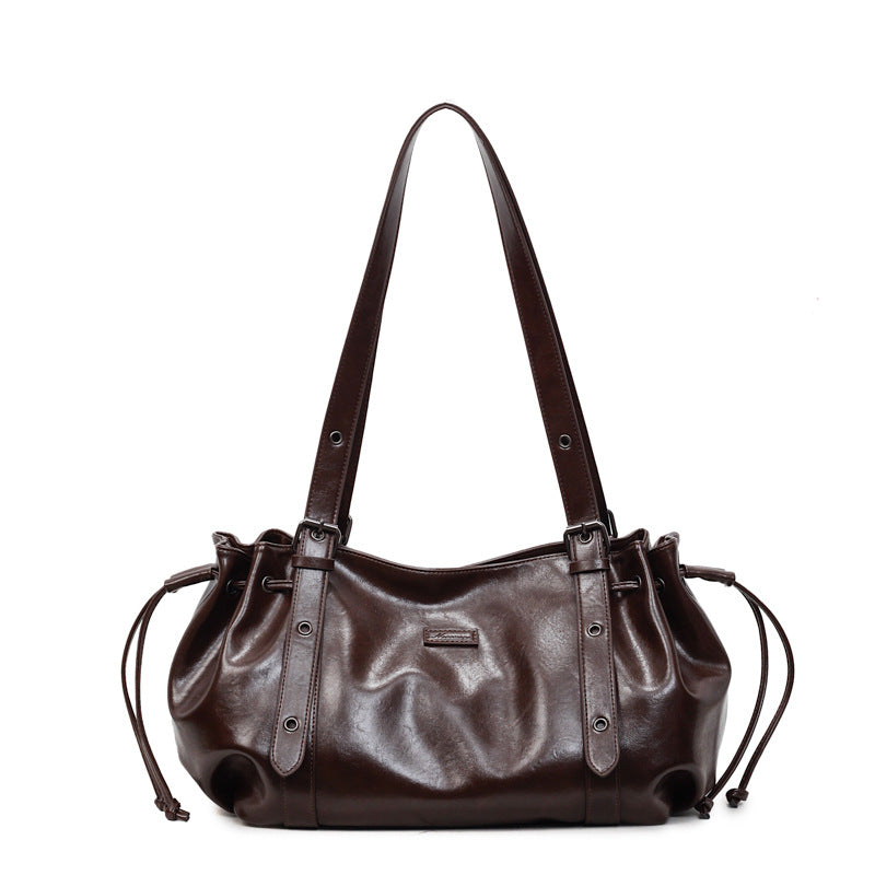 Large-capacity Women's Bag Light Luxury Pleated Underarm