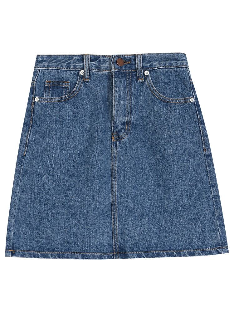 Women's Denim Short Skirt Half-length Skirt