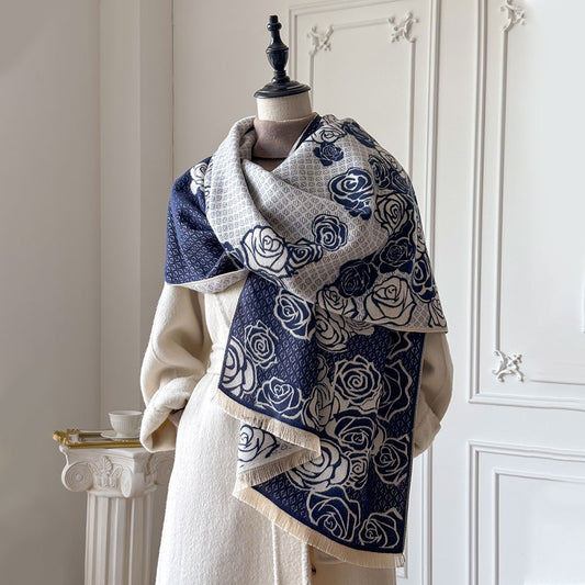 High-grade All-matching Thick Warm Scarf Air Conditioning Shawl Cashmere-like