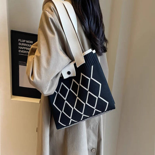Fashion Large Capacity Tote All-match Commute Shoulder Tote Bag