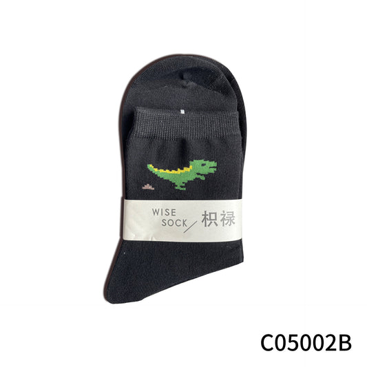 Couple Black Funny Naughty Dinosaur Tide Socks