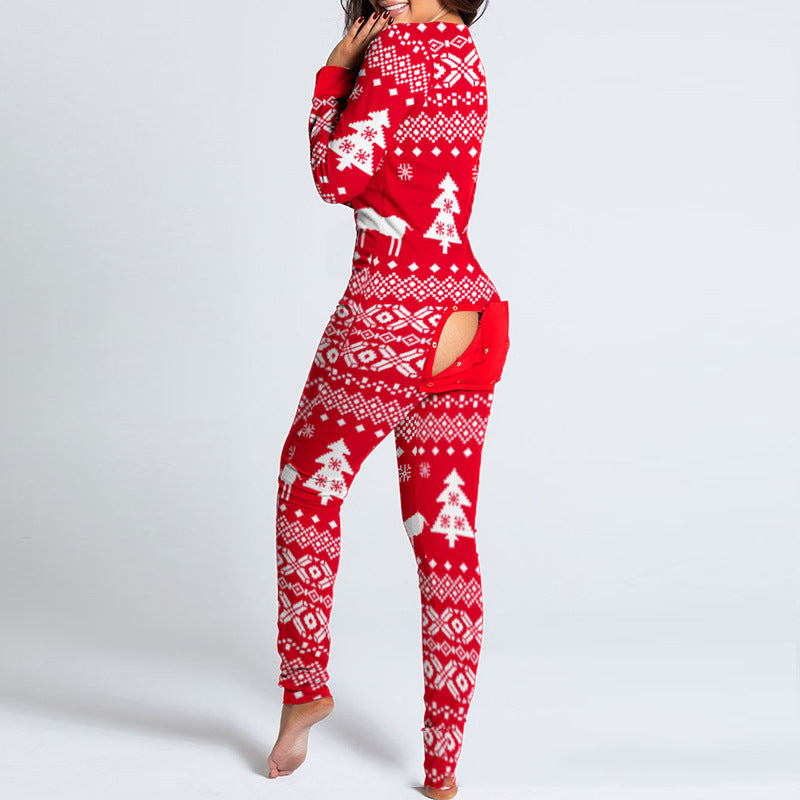 European And American Sexy Long-sleeved One-piece Trousers