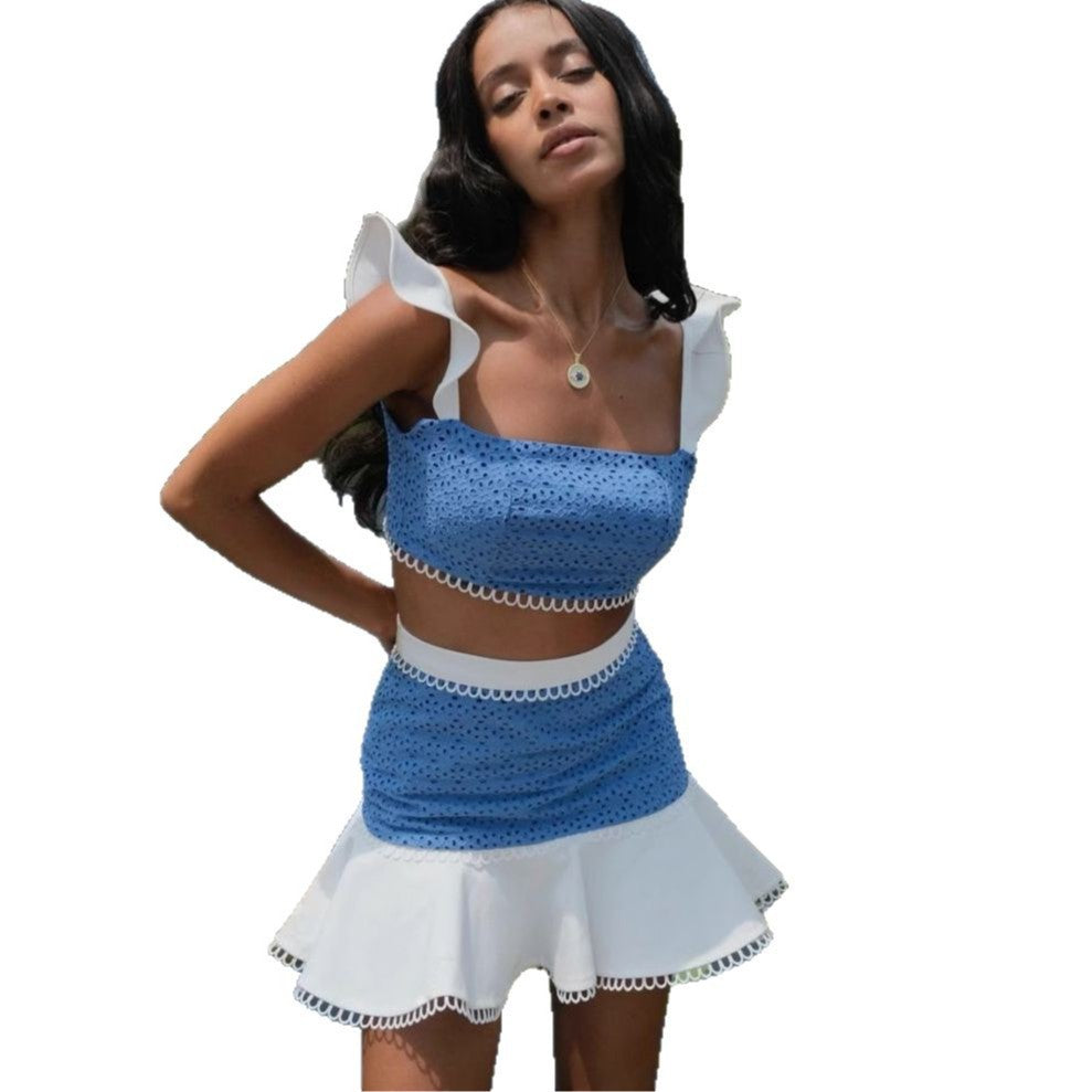 Women's New INS Style Strappy Short Skirt Set