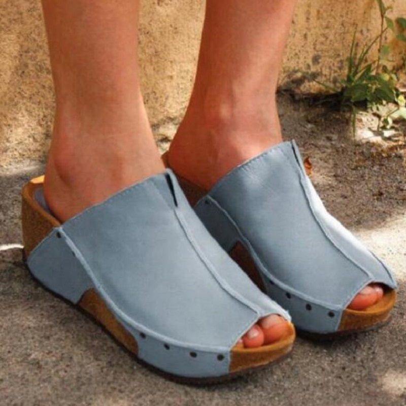 Foreign Trade New Style Fish Mouth Thick-soled Women's Shoes Large Size Sandals And Slippers