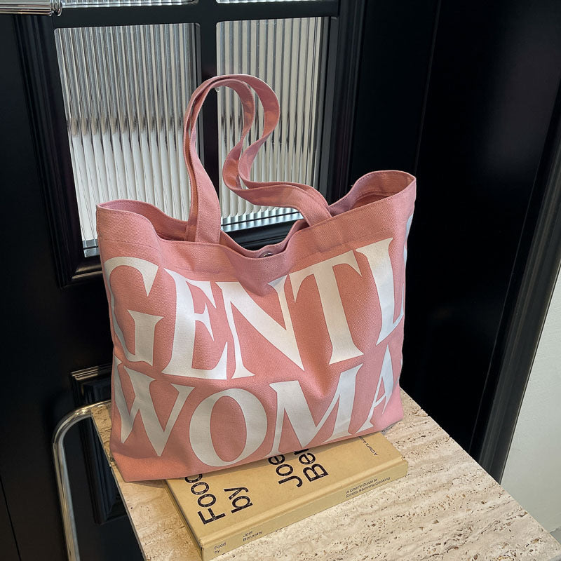 Letter Printing Simple Portable Shoulder Bag