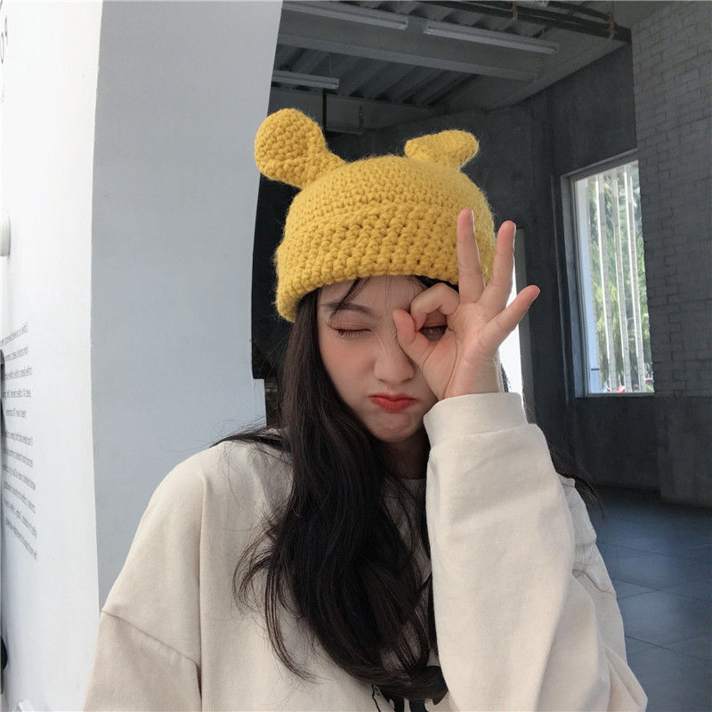 Cute Wool Hat Female Warm Student Soft Girl