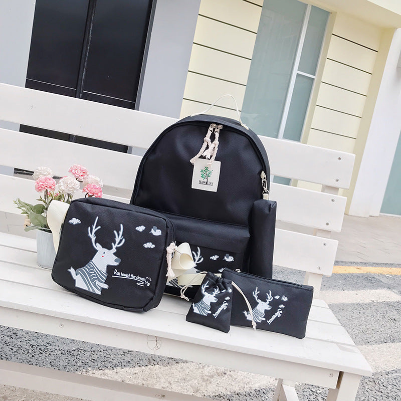 Backpack Five-piece Large Capacity