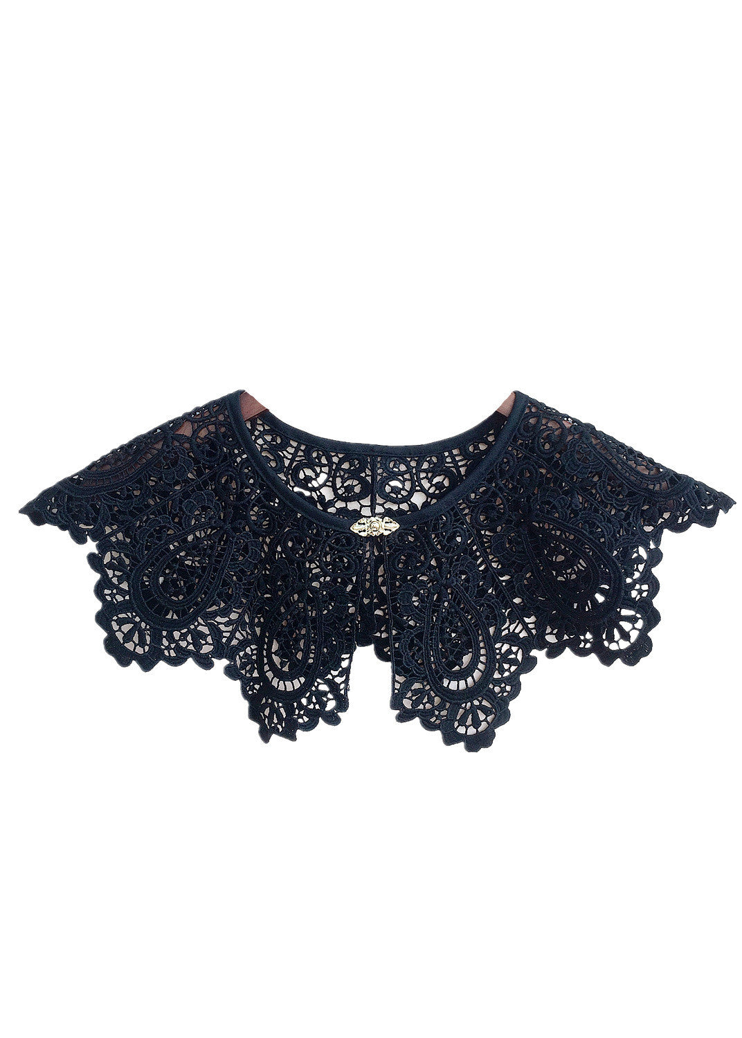 Embroidered Organza Lace Collar Flower Women's Shawl