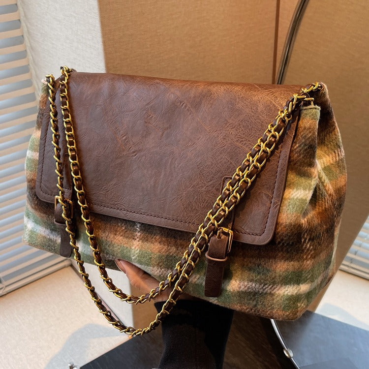 Fashion Check Pattren All-match Tote Bag