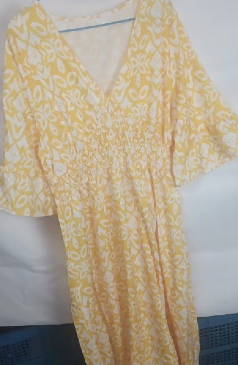 V-neck Floral Loose And Versatile Long Skirt