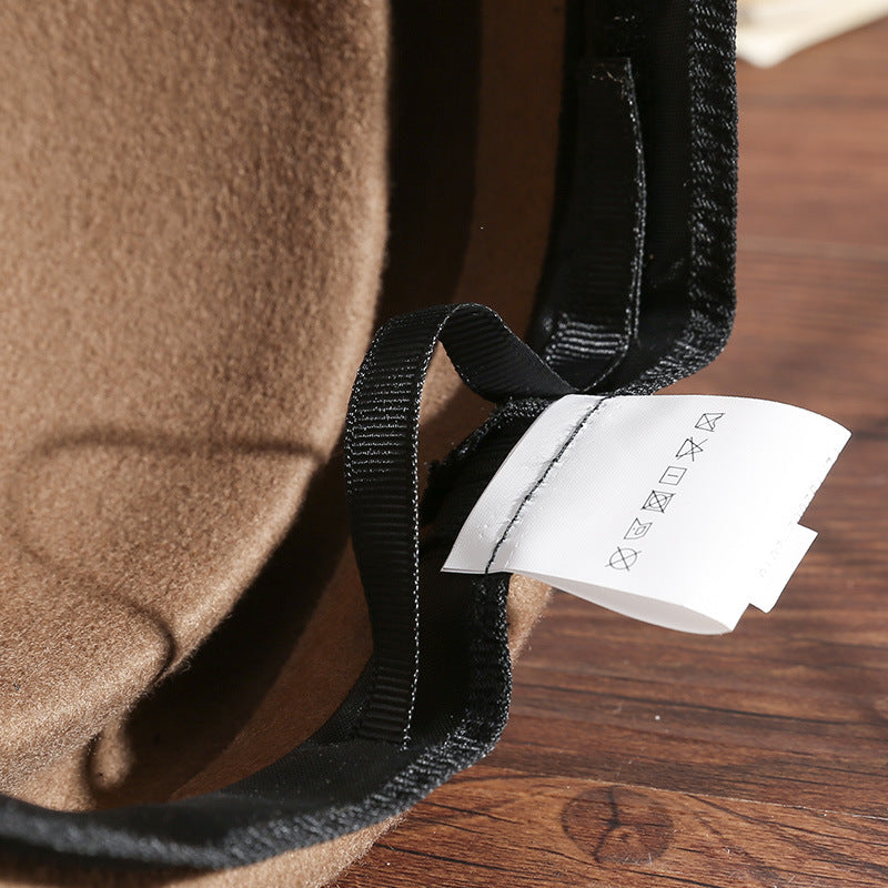 Woolen Flat-top Peaked Cap Army Leisure