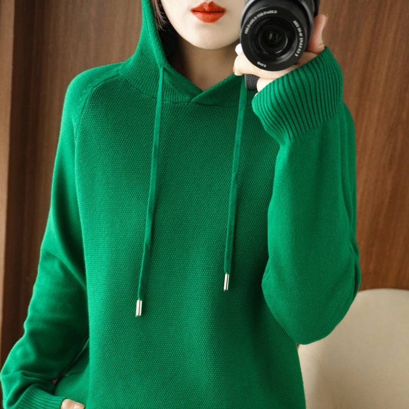 Ladies Hooded Bottoming Shirt Casual Sweatshirt