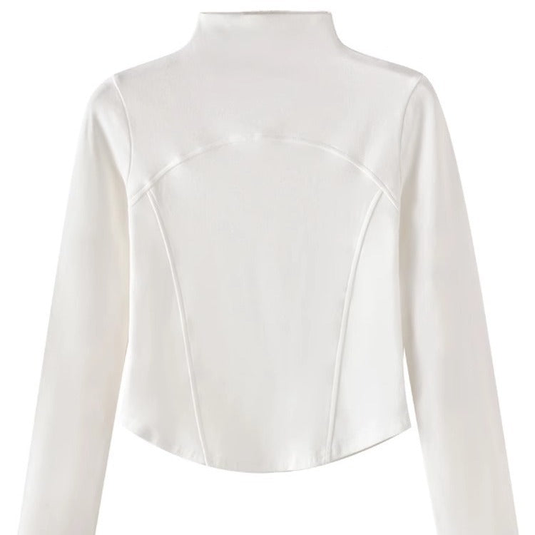 Womens Half-Turtleneck Double-Faced Thermal Base Layer Top