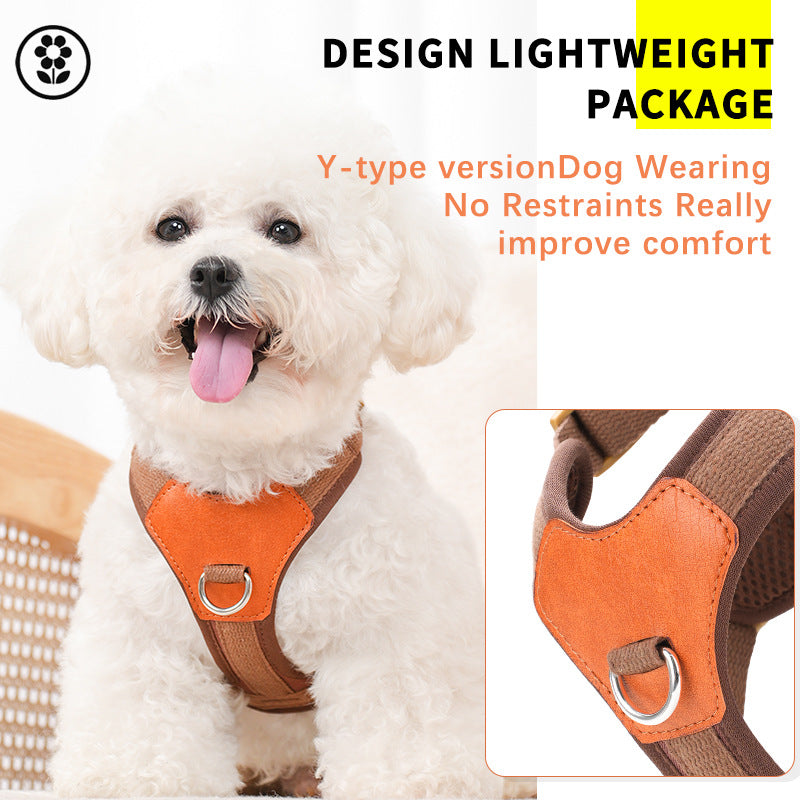 Retro Dog Hand Holding Rope Pet Harness