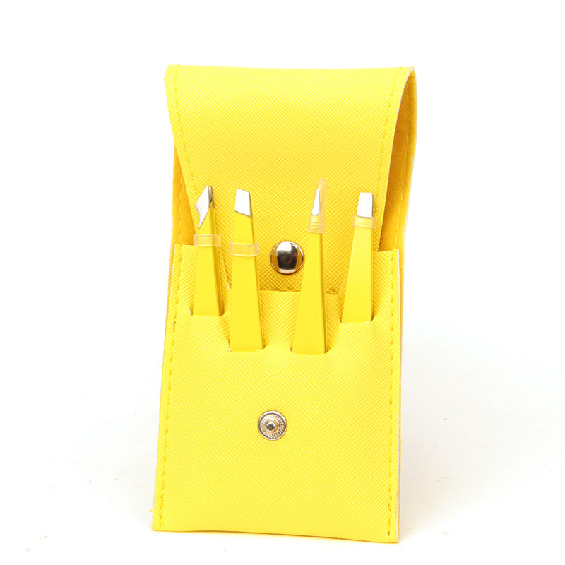Stainless Steel Clip False Eyelashes Brush Eyebrow Trimming Set