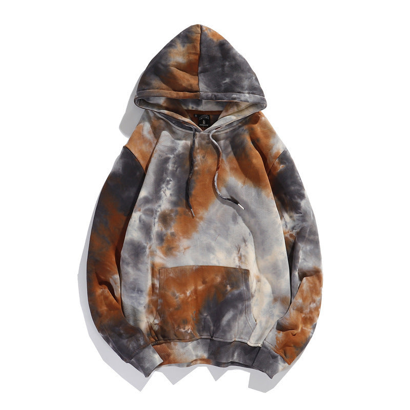 Mørk Style Tie-dye Gradientfarvet Hong Kong Style Hættetrøje