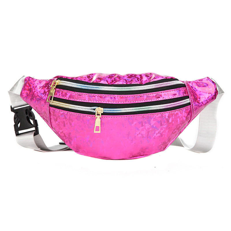 Ladies New Laser Sequins Multifunctional Waist Bag