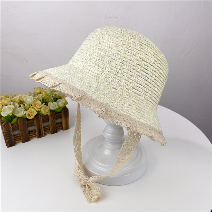 Women's Japanese Lace Fisherman Hat With Lace Straps