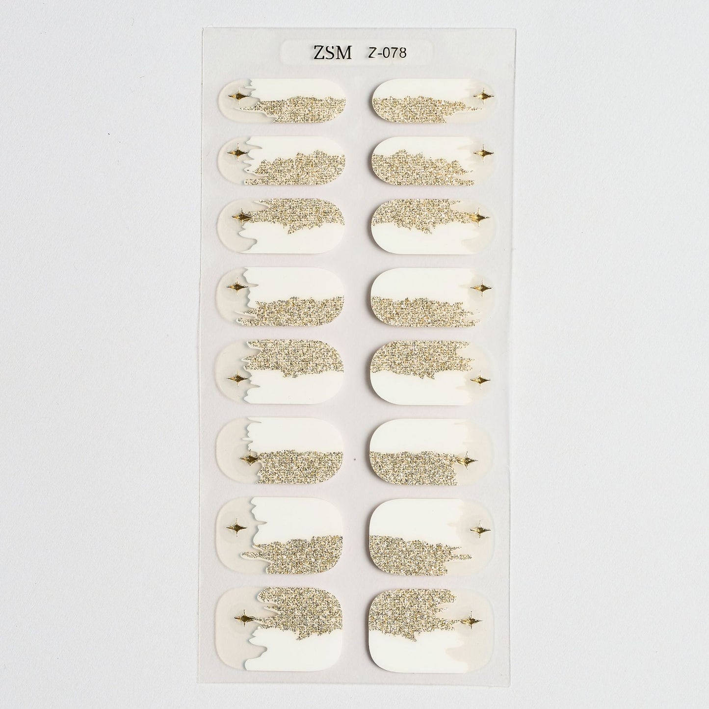 16 Finger Diamond Nail Sticker 3D Waterproof