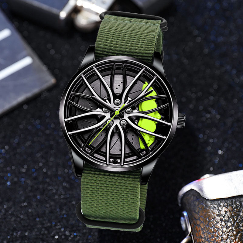 Nylon Wheel Hubs Creative Quartz Watch Men's Watch
