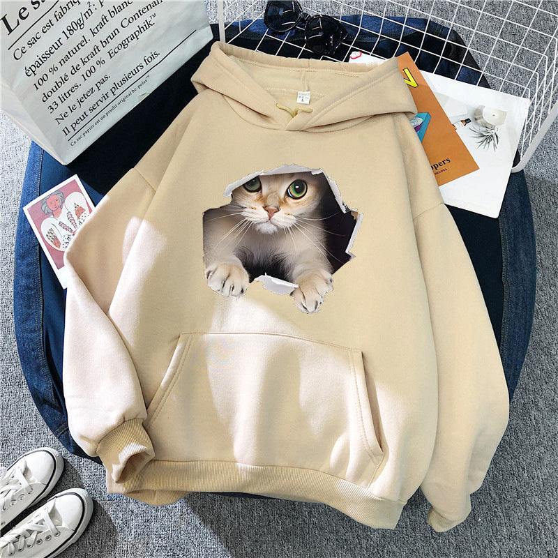 Women's Printed Casual All-Match Padded Jacket With Fleece Lining