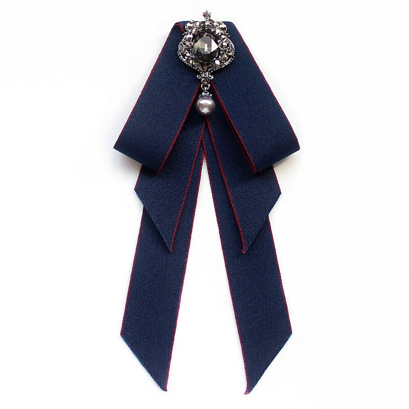 Collar Flower Campus Style White Shirt Bow Tie Stewardess Business Wear Bow Tie