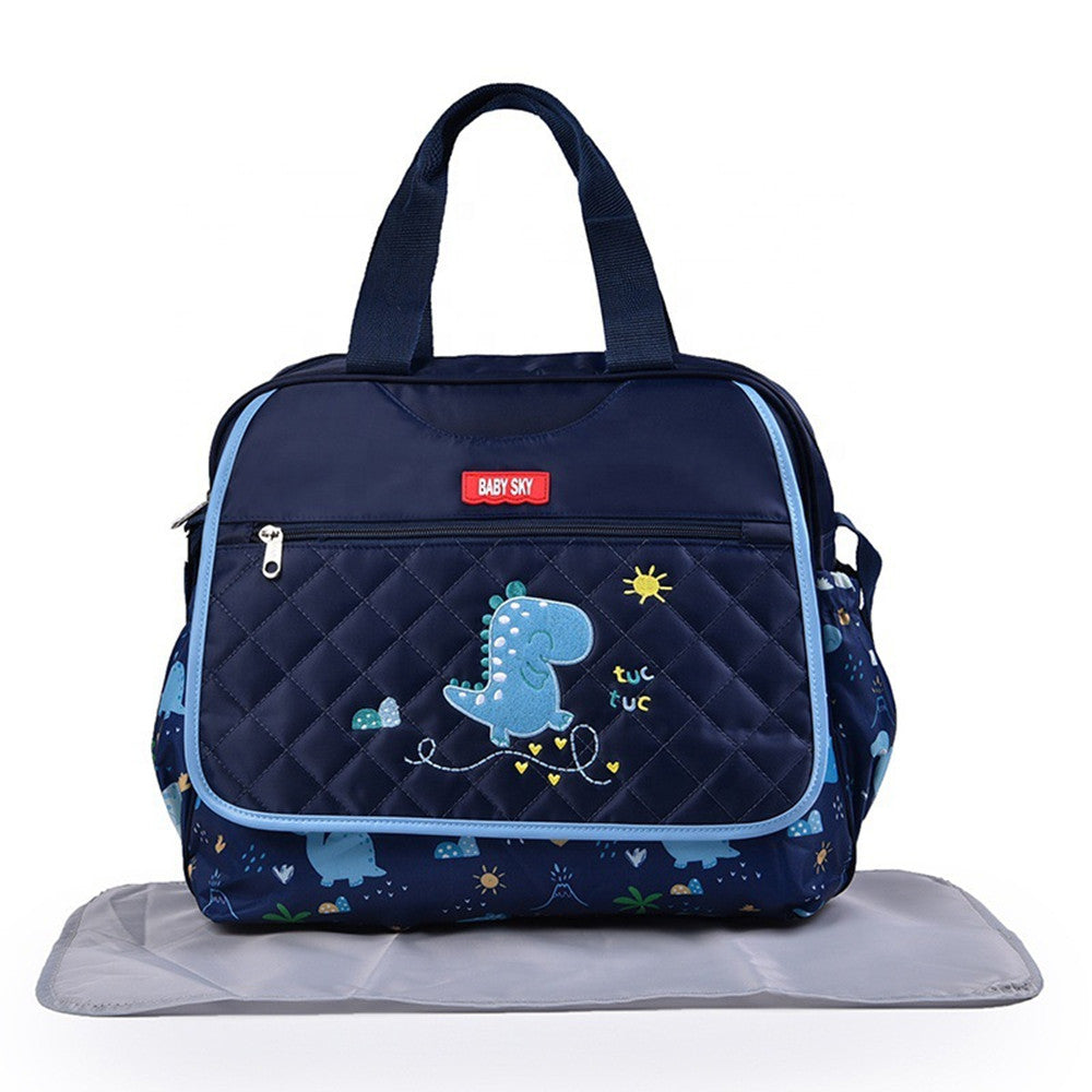 Mummy Bag Embroidered Dinosaur Pattern Large Capacity