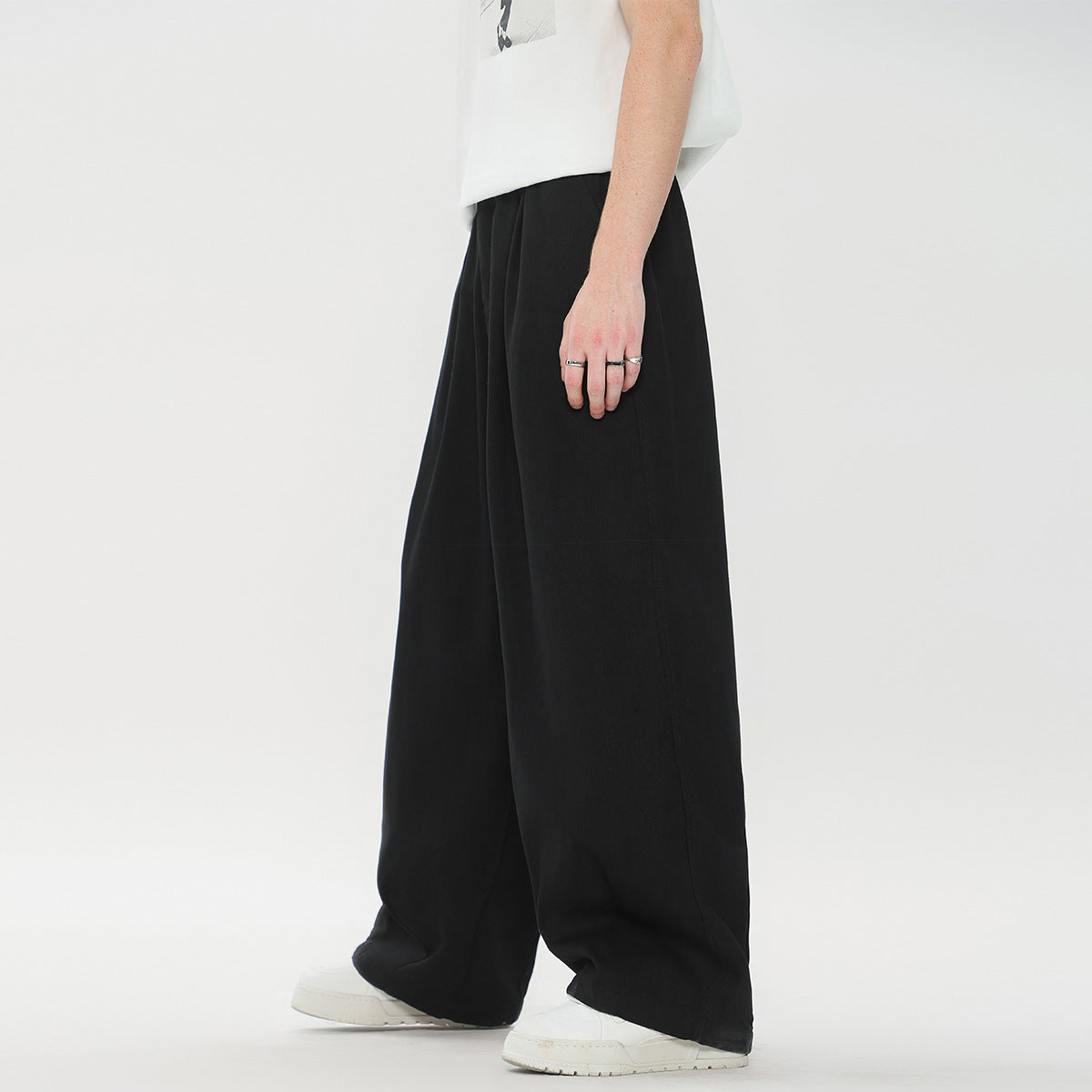 Japanese Draping Effect Casual Pants Hip Hop Wide Leg