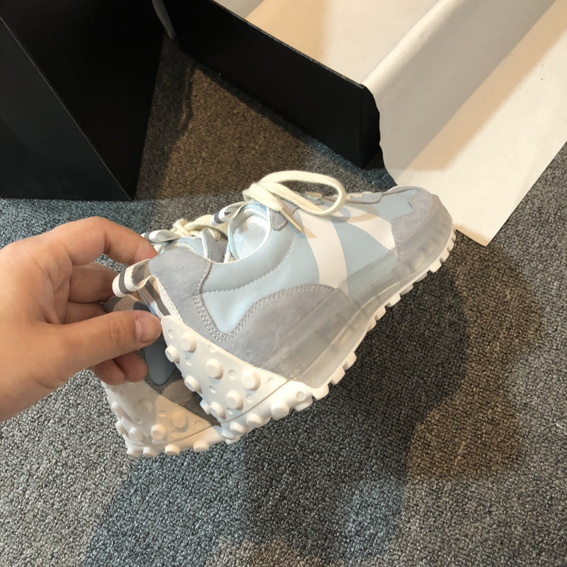 Breathable Small Waist Crystal Sole Sneakers