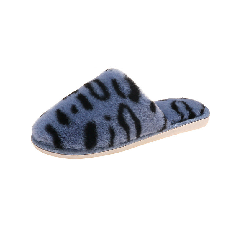 Efterår Og Vinter Bomuld Hjemmesko Dametåkappe Leopard Plys