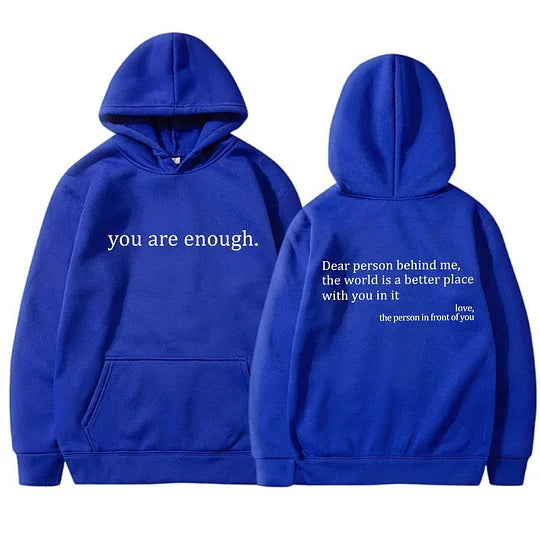 Women's Brushed Hoody Plain Letters