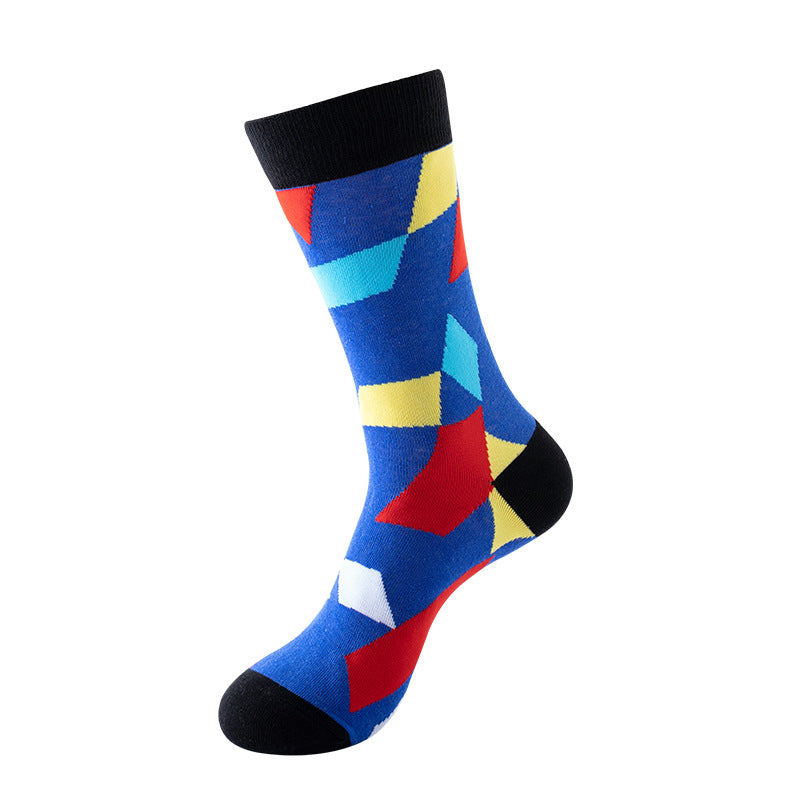 Niche Trendy Mid Tube Socks Couple Geometric