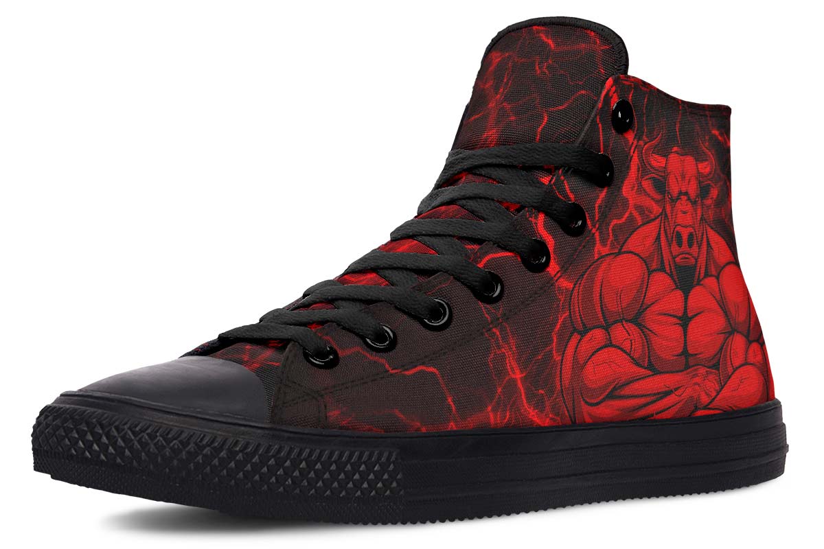 Men's And Women's Fashion Color Printing High-top Canvas Shoes