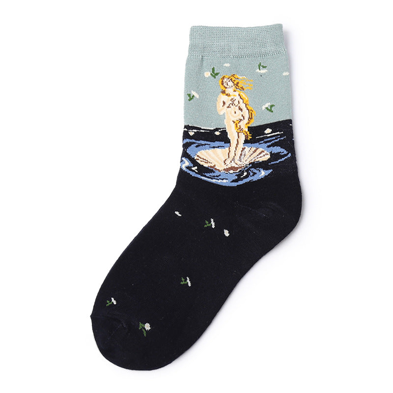 Women's Personalized Pure Cotton Mid Length Socks