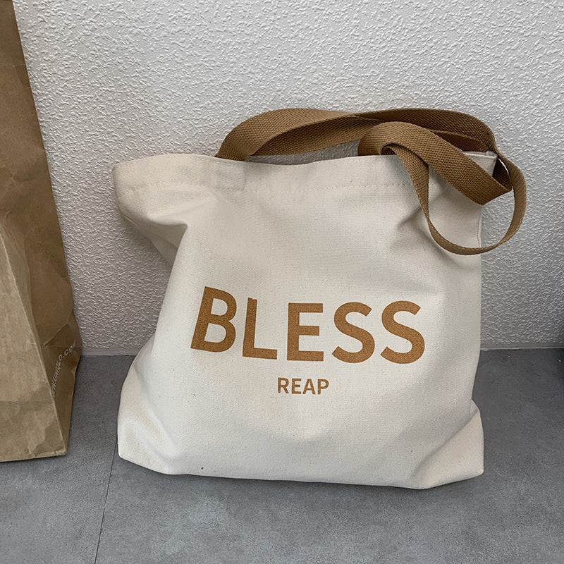 Portable Single Shoulder Canvas Bag With Large Capacity