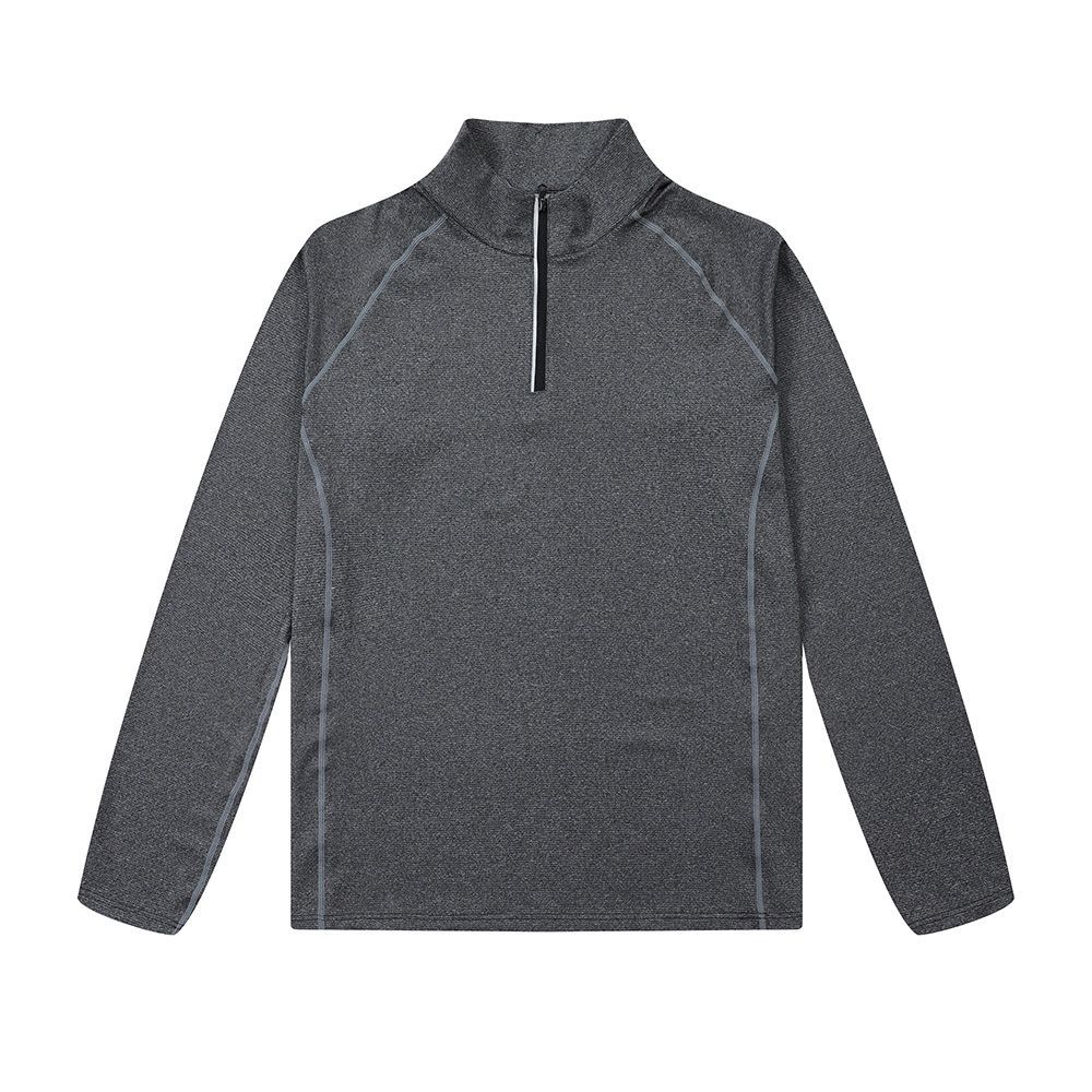 Autumn And Winter Outdoor Bottoming Shirt Men's Sports Quick-drying Breathable Small Stand Collar Top