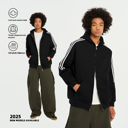 Striped Hooded Sweater For Men And Women Spring And Autumn All-matching