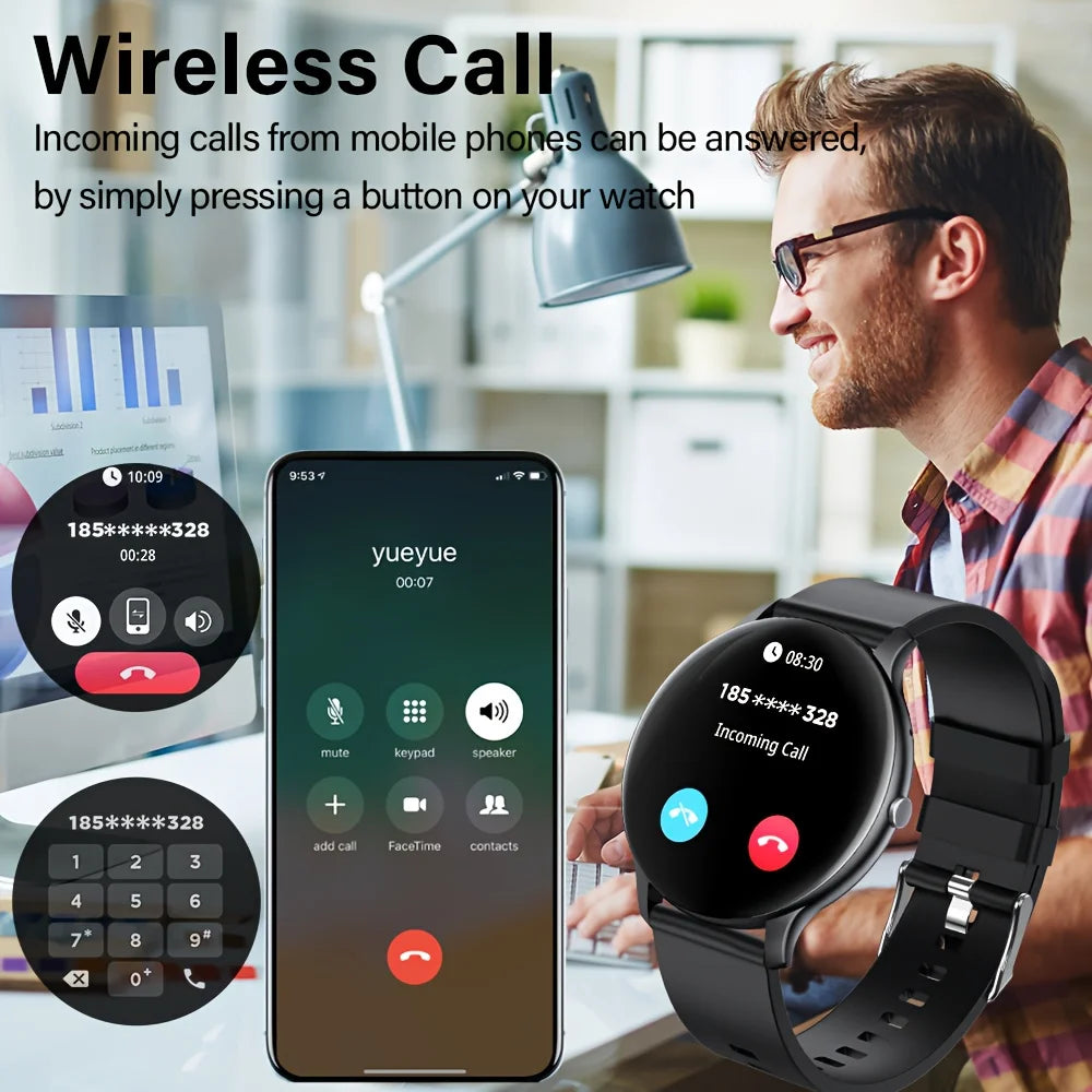 Smart Watch 1.46 HD Screen Heart Rate Monitor Sports Fitness Watch IP68 Waterproof Bluetooth Android IOS Smart Watch