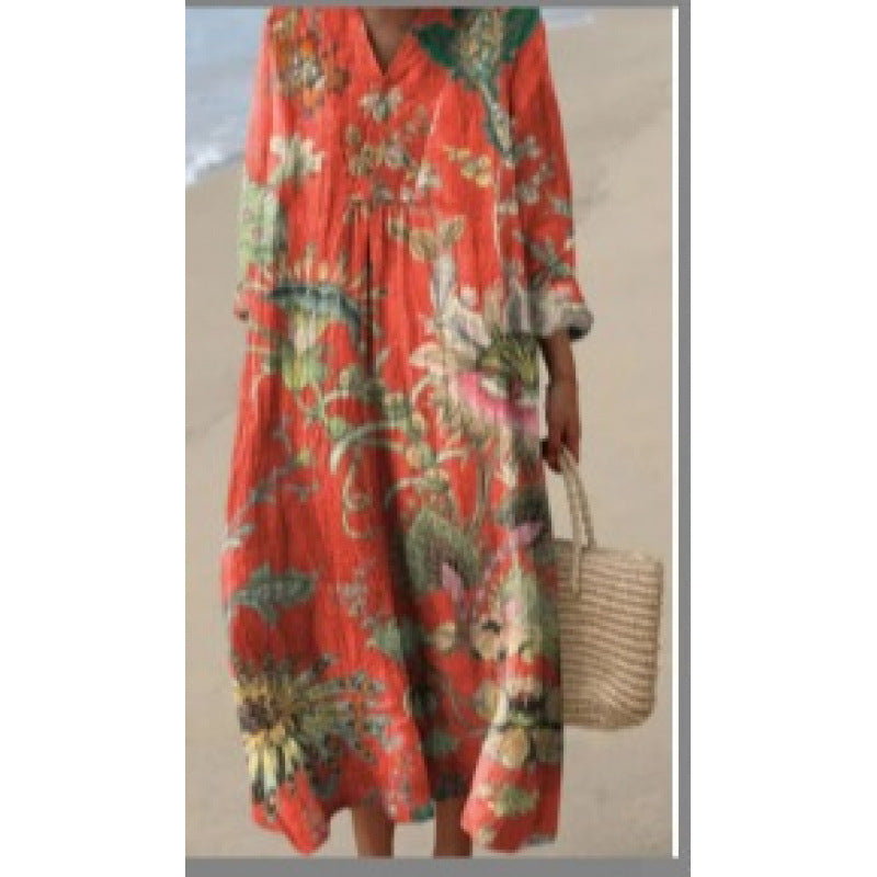 European And American Style Shirt Dress For Women