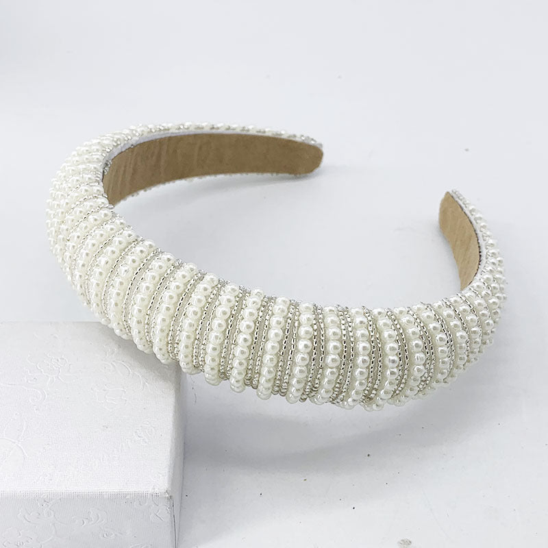 Bridal Retro Affordable Luxury Pearl Headband Hair Accessories