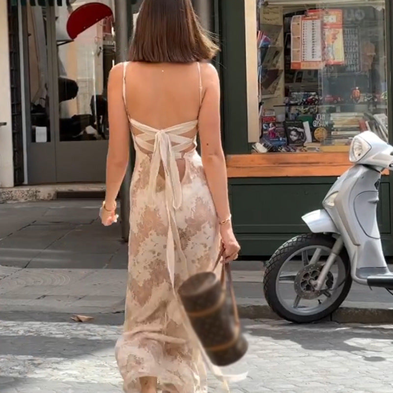 Sophisticated Vintage Slip Maxi Dress
