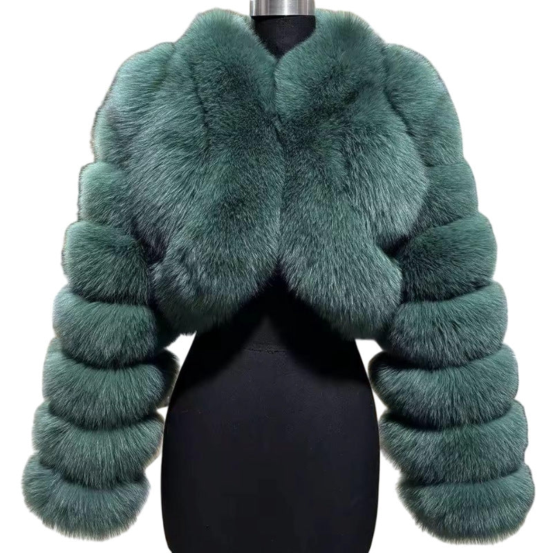 Short Stitching Winter Warm All-matching Top Jacket