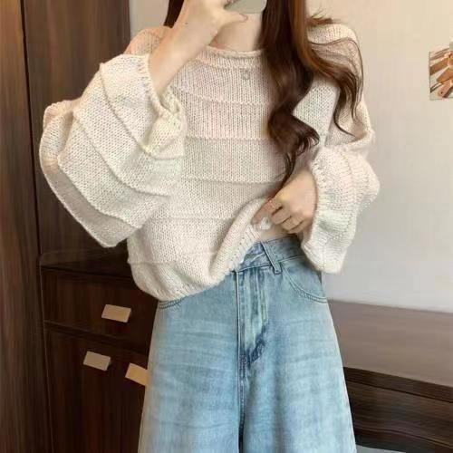Retro Laid-back Knit Sweater Loose Fit