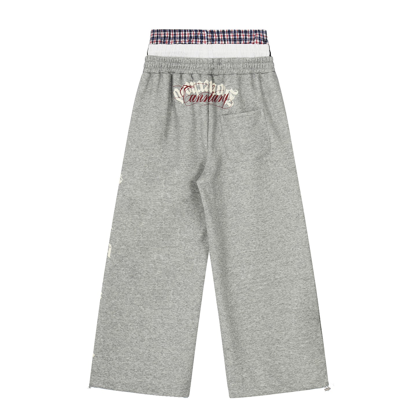 Womens Retro American-Style Casual Sweatpants With Three Waist Drawstrings