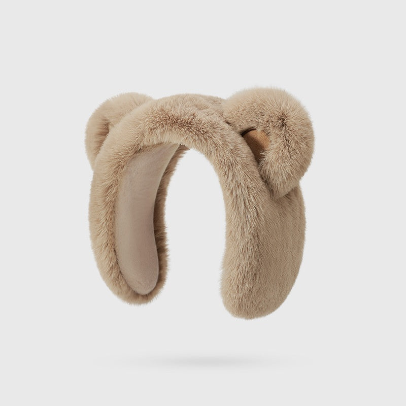 Warm-keeping Earmuffs Female Winter Cute Cartoon Bear Earmuff