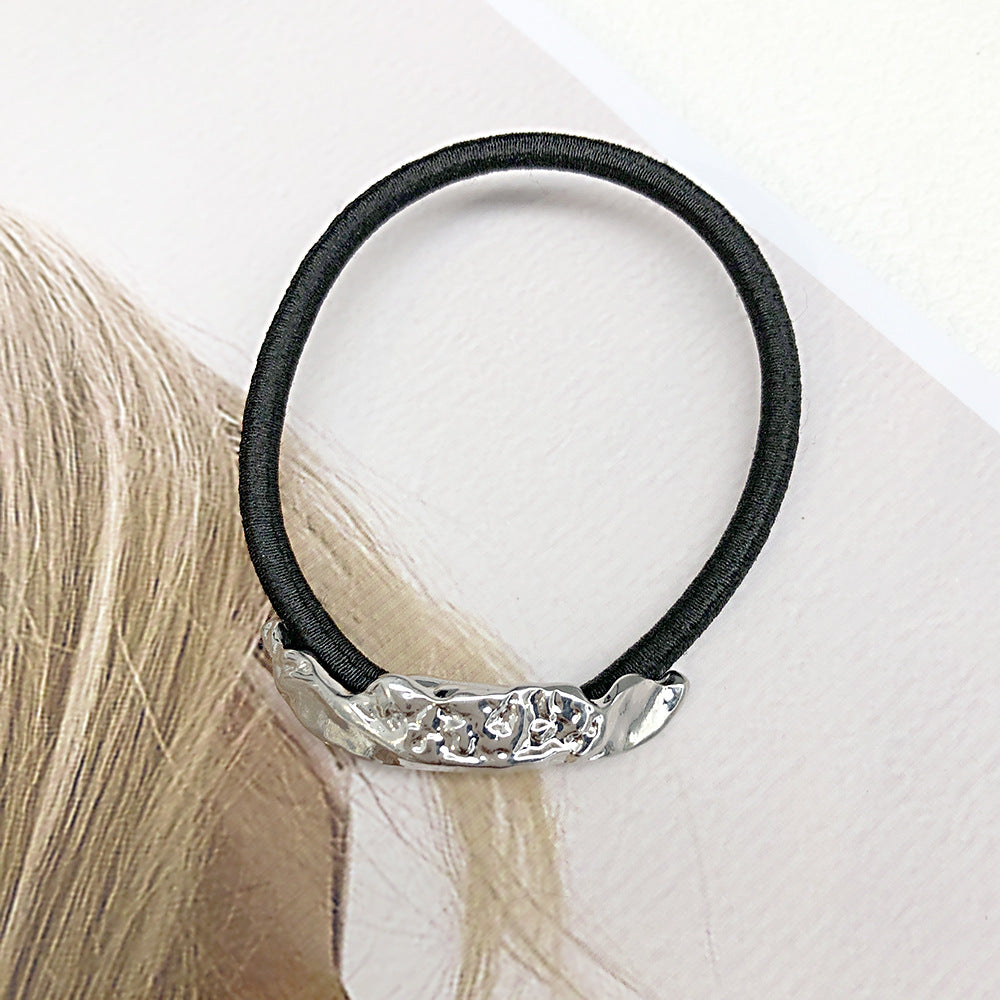 Simple Small Rubber Band Headband Hair Accessories Metal Geometry