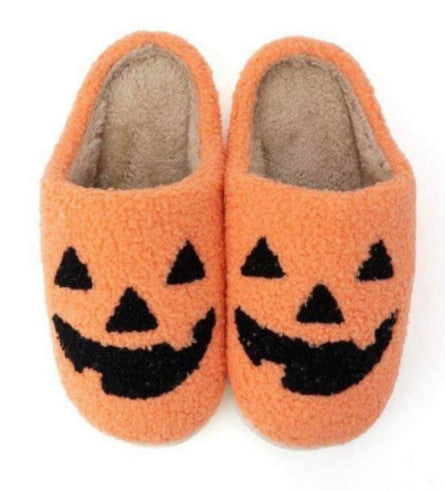 Halloween-græskar-grimasse-bomuldstøfler